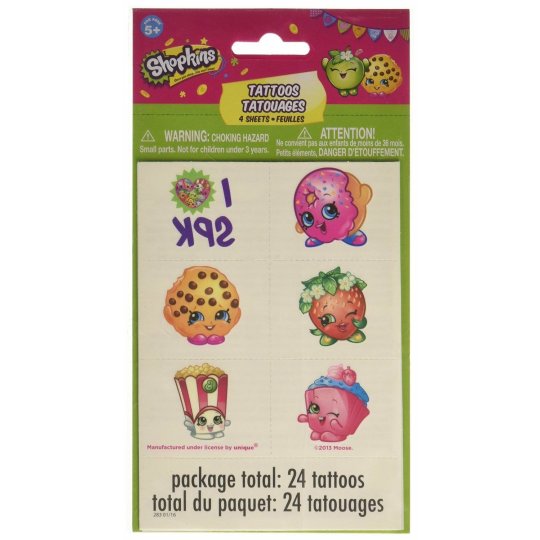 Shopkins Tattoos (Set of 24) | Discontinued