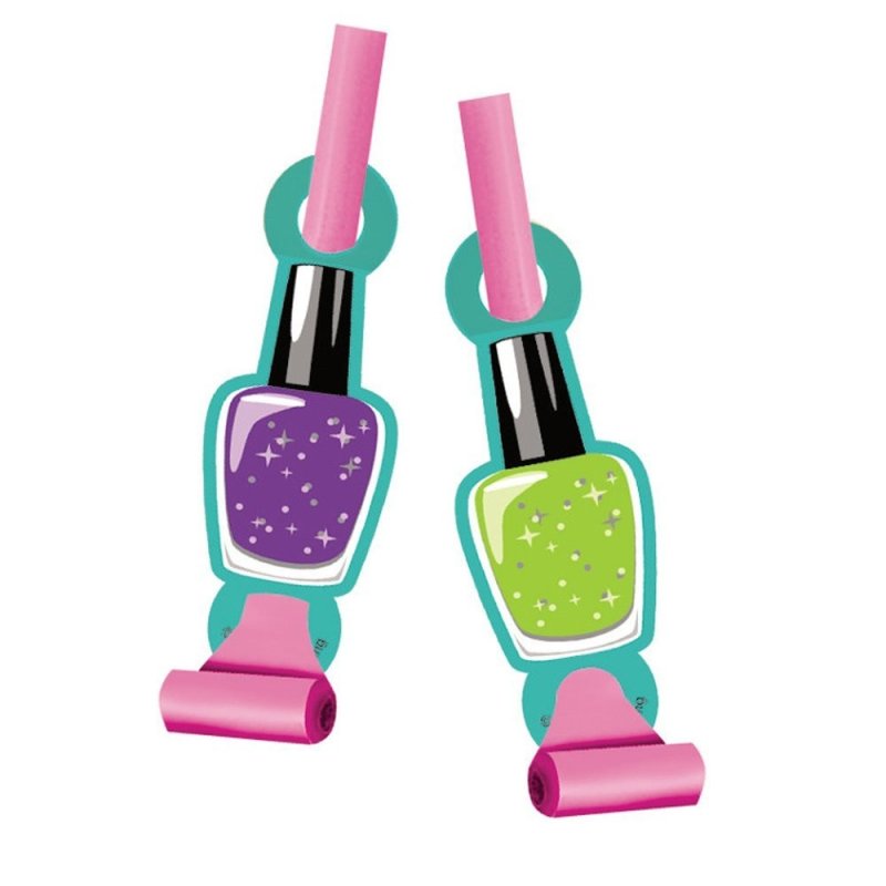 Spa Party Blowers (Pack of 8) | Spa Party Party Supplies
