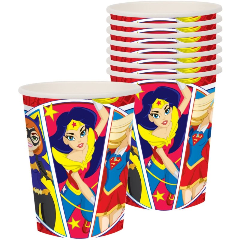 Super Hero Girls Paper Cups (Pack of 8) | Superhero Girl