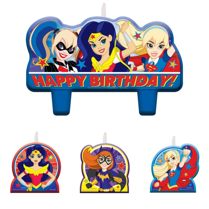 Super Hero Girls Candles (Set of 4) | Superhero Girl
