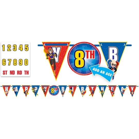 Super Hero Girls Birthday Banner Kit | Superhero Girl