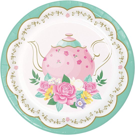 Floral Tea Party Small Plates (Pack of 8) | Floral Tea Party Party Supplies