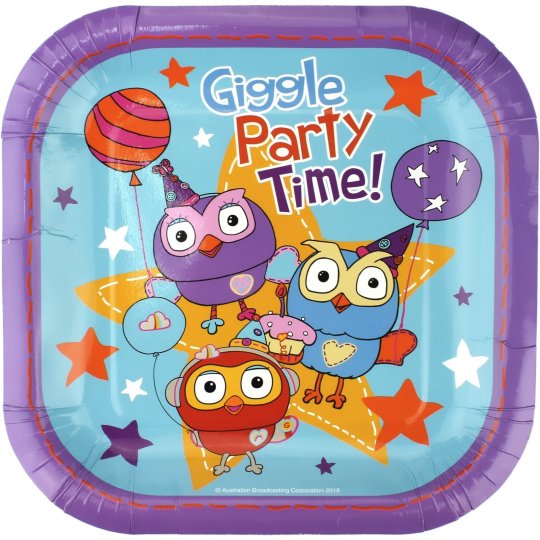Giggle and Hoot Large Plates (Pack of 8) | Giggle and Hoot Party Supplies