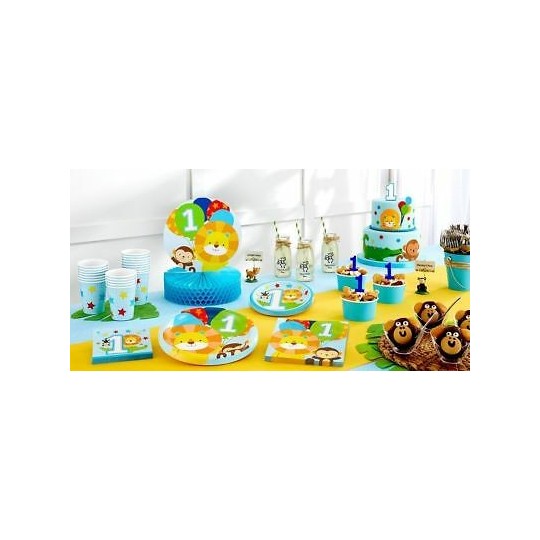 Boys Jungle 1st Birthday Party Centrepiece | Boys Jungle 1st Birthday Party Supplies