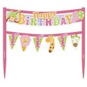 Girls Safari 1st Birthday Cake Topper | Girls Jungle 1st Birthday Party Supplies