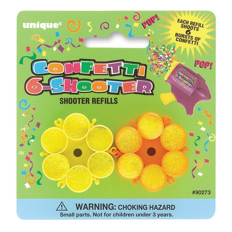Confetti Shooter Refills (Set of 2) | Party Bag Fillers Party Supplies