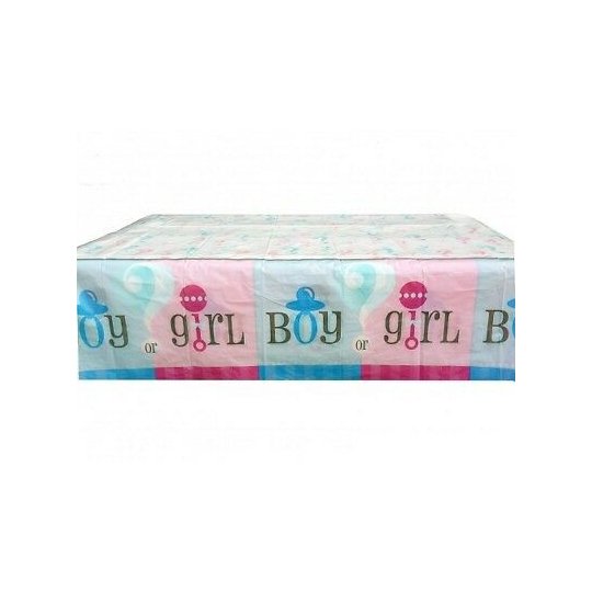 Gender Reveal Baby Shower Plastic Tablecloth | Discontinued