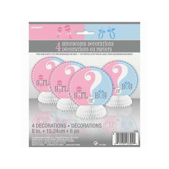 Gender Reveal Baby Shower Mini Centerpieces (Set of 4) | Discontinued
