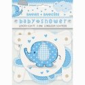 Blue Baby Elephant Baby Shower Banner | Blue Baby Elephant Party Supplies