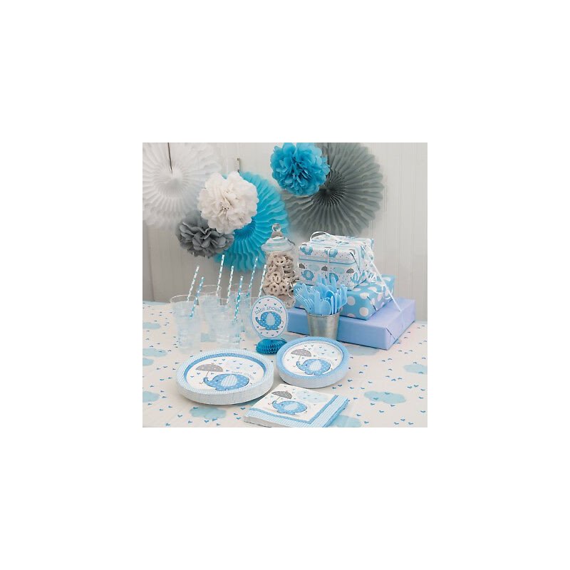 Blue Baby Elephant Baby Shower Banner | Blue Baby Elephant Party Supplies