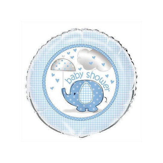 Blue Baby Elephant Baby Shower Foil Balloon | Discontinued Party Supplies
