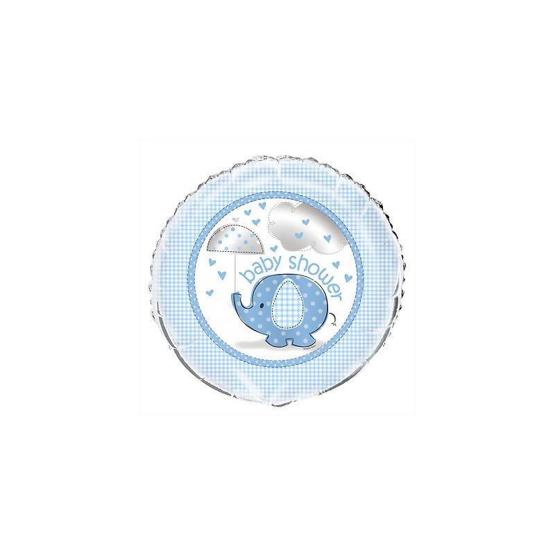 Blue Baby Elephant Baby Shower Foil Balloon | Discontinued Party Supplies