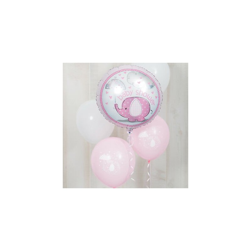 Pink Baby Elephant Baby Shower Foil Balloon | Pink Baby Elephant Party Supplies