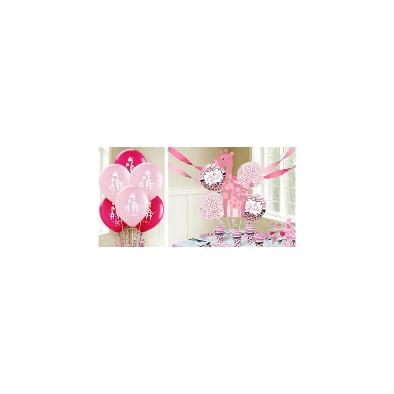 Wild Safari Pink Baby Shower Invitations (Pack of 8) | Pink Safari