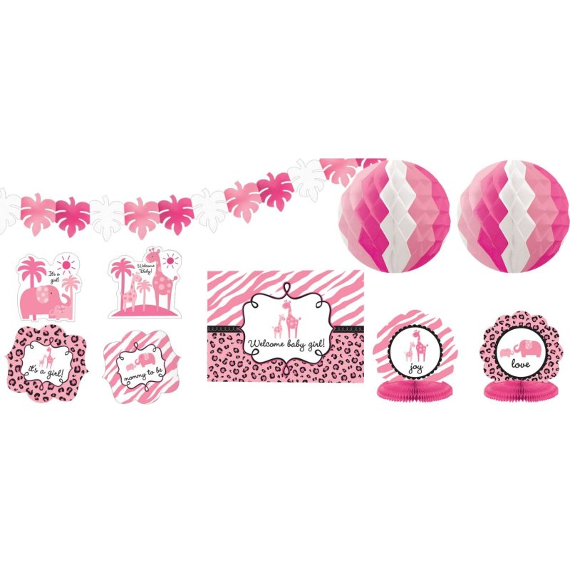 Sweet Safari Girl Room Decorating Kit | Pink Safari