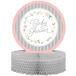 Farmhouse Floral Table Centrepiece | Floral Baby Girl Party Supplies