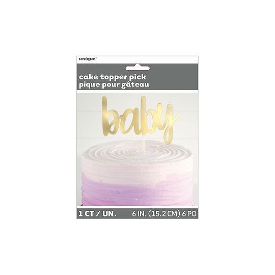 Baby Shower Gold Foil Cake Topper | Decorations Party Supplies