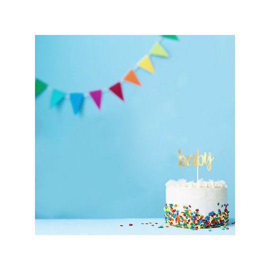 Baby Shower Gold Foil Cake Topper | Decorations Party Supplies
