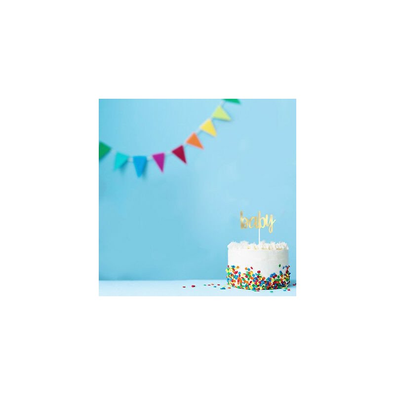 Baby Shower Gold Foil Cake Topper | Decorations Party Supplies
