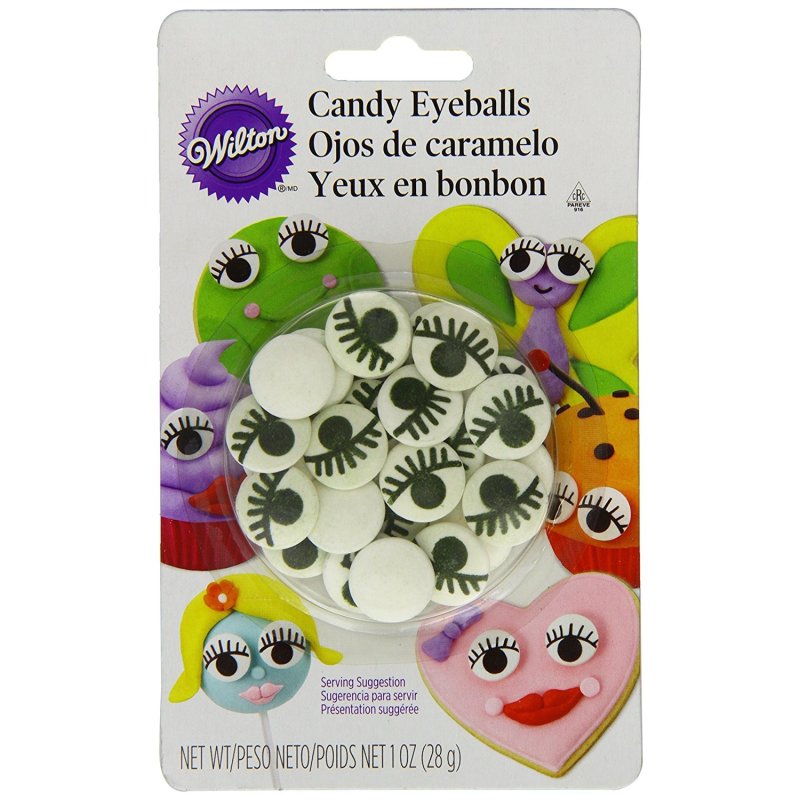 Wilton Candy Eyeballs with Lashes (Pack of 24) | Wilton Party Supplies