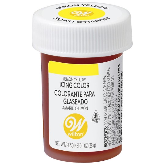 Wilton Icing Colour Lemon Yellow 1oz | Icing Colours Party Supplies