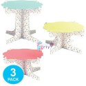 Sweet Treats Candy Buffet Cake Stands (Pack of 3) | Treat Stands/Decorations Party Supplies