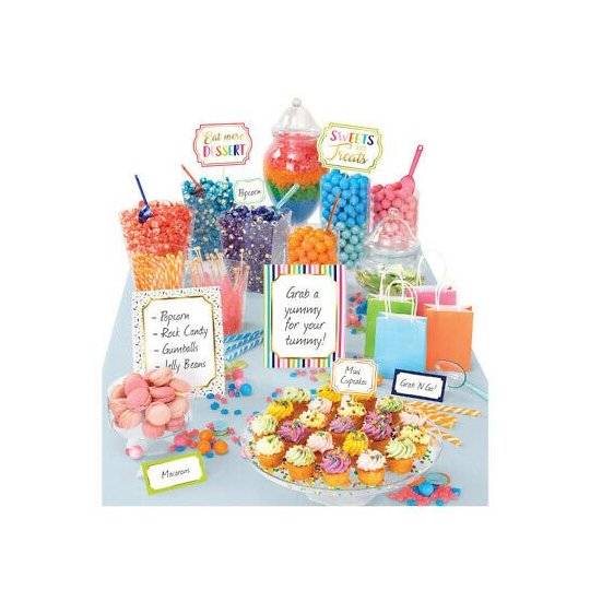 Sweet Treats Candy Buffet Table Decorating Kit (Set of 13) | Discontinued Party Supplies