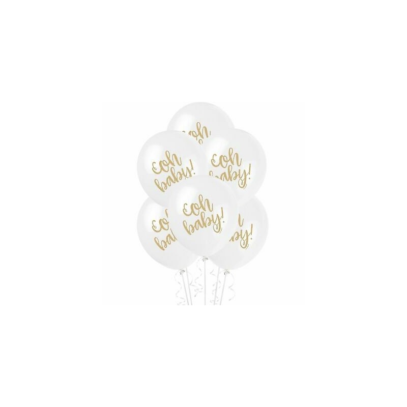 Oh Baby! Baby Shower Latex Balloons (Pack of 8) | Oh Baby Party Supplies
