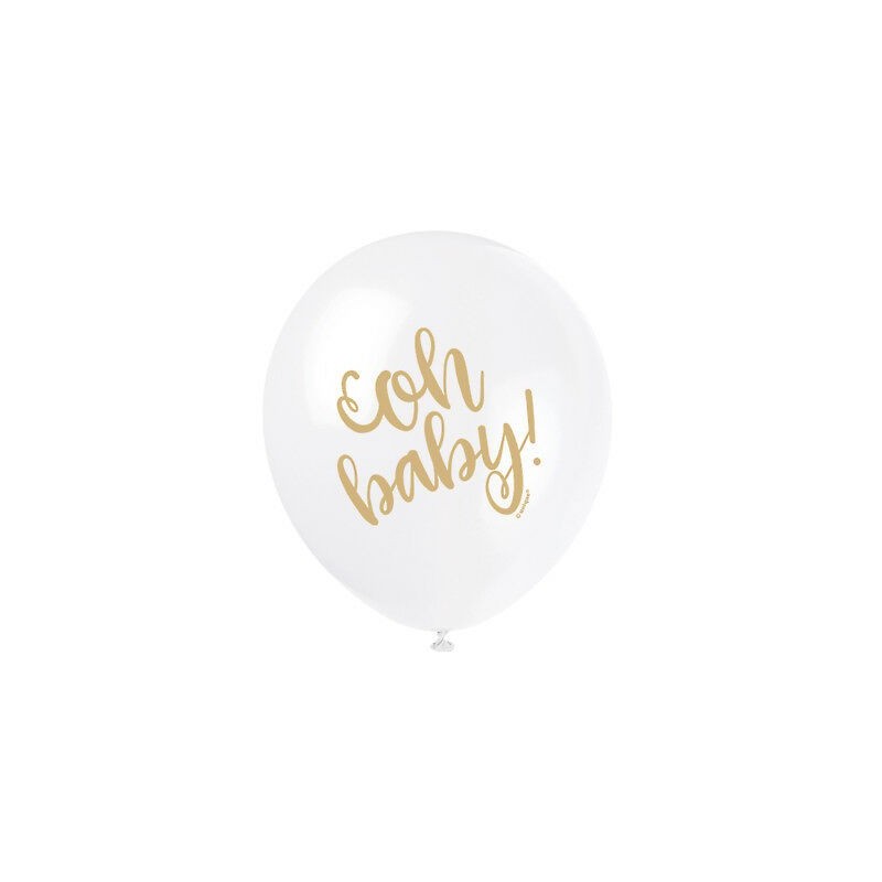 Oh Baby! Baby Shower Latex Balloons (Pack of 8) | Oh Baby Party Supplies