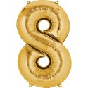 Gold Number 8 Balloon 86cm | Number Balloons Party Supplies