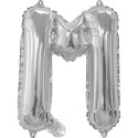 Silver Letter M Balloon 35cm | Letter Balloons Party Supplies