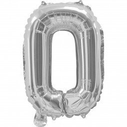 Silver Letter O Balloon 35cm | Letter Balloons Party Supplies