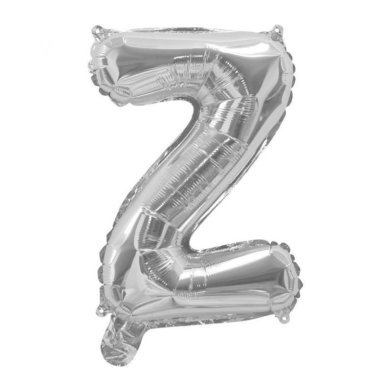 Silver Letter Z Balloon 35cm | Letter Balloons Party Supplies