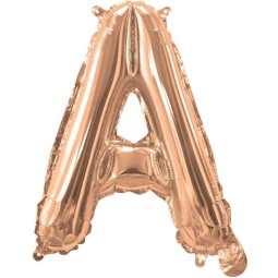Rose Gold Letter A Balloon 35cm | Letter Balloons Party Supplies