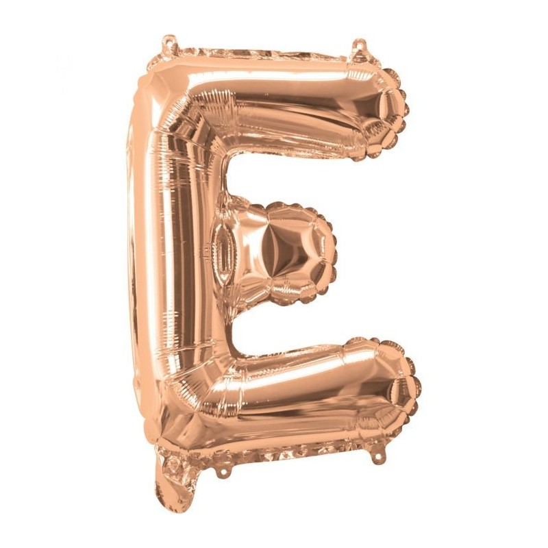 Rose Gold Letter E Balloon 35cm | Letter Balloons Party Supplies