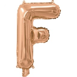 Rose Gold Letter F Balloon 35cm | Letter Balloons Party Supplies