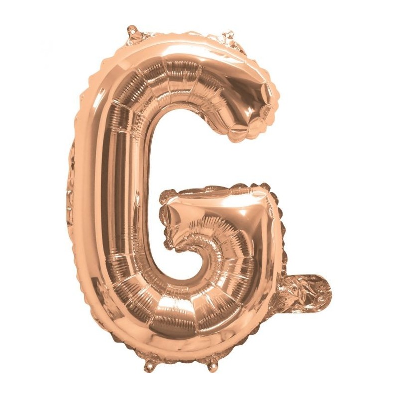 Rose Gold Letter G Balloon 35cm | Letter Balloons Party Supplies