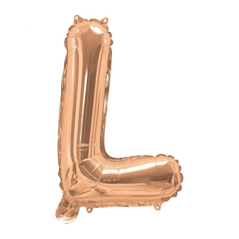 Rose Gold Letter L Balloon 35cm | Letter Balloons Party Supplies