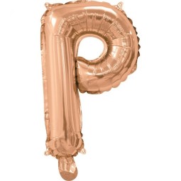 Rose Gold Letter P Balloon 35cm | Letter Balloons Party Supplies