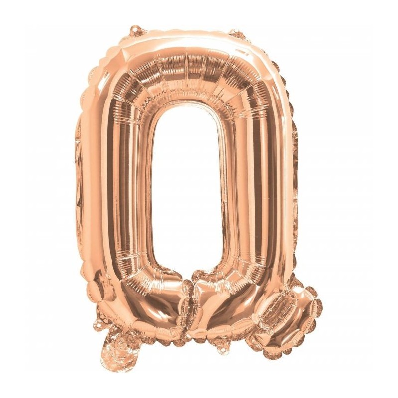 Rose Gold Letter Q Balloon 35cm | Letter Balloons Party Supplies