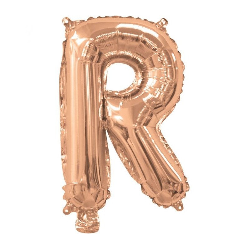 Rose Gold Letter R Balloon 35cm | Letter Balloons Party Supplies