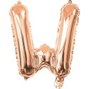 Rose Gold Letter W Balloon 35cm | Letter Balloons Party Supplies