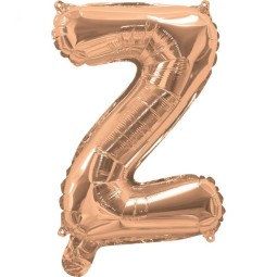 Rose Gold Letter Z Balloon 35cm | Letter Balloons Party Supplies