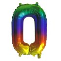 Rainbow Letter O Balloon 35cm | Letter Balloons Party Supplies