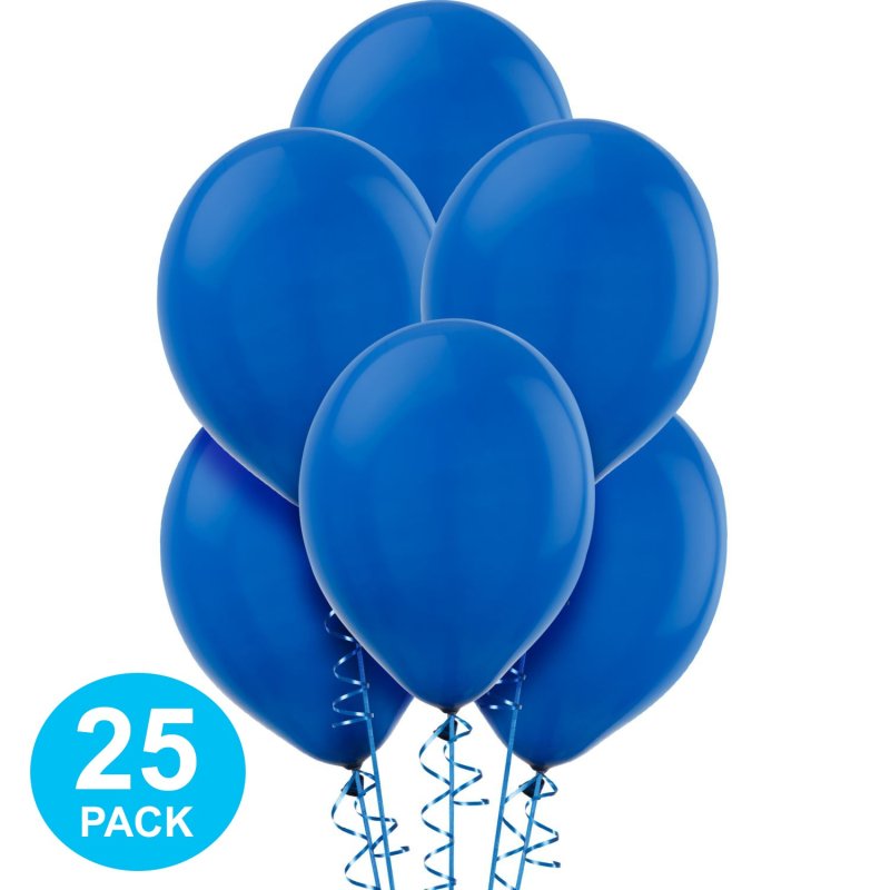 Blue Latex Balloons (Pack of 25) | Coloured Latex Balloons