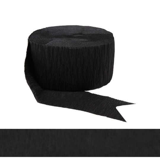 Black Crepe Streamer | Streamers