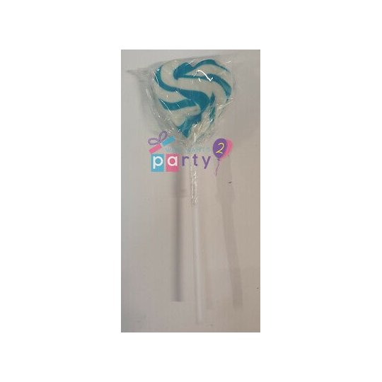 Blue Swirl Heart Lollipops (24 Pack) | Discontinued Party Supplies
