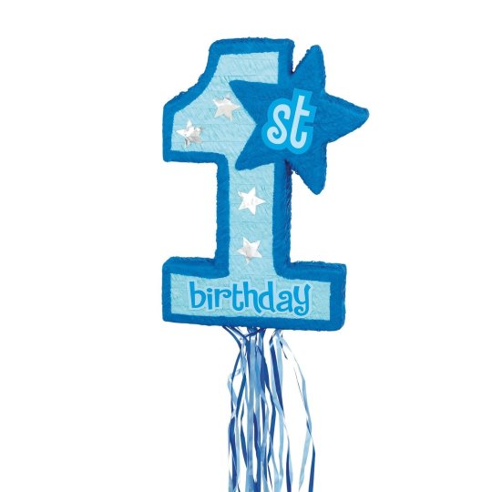 1st Birthday Blue Pull String Pinata | Pinatas