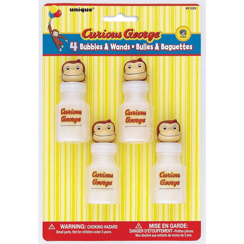 Curious George Bubbles (Pack of 4) | Discontinued Party Supplies