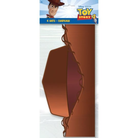 Toy Story 4 Cowboy Paper Hats (Pack of 4) | Toy Story Party Supplies